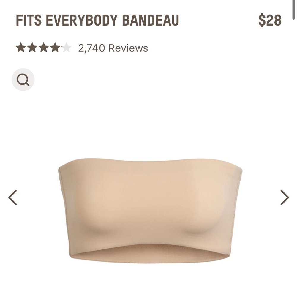 Skims fits everybody bandeau bra NWT